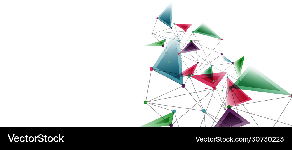 Line points connections triangular technology Line points connections triangular technology vector image