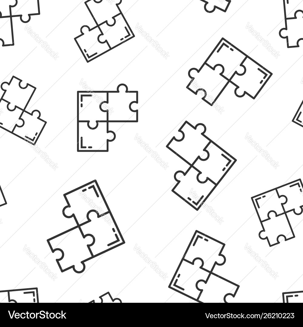Puzzle compatible icon seamless pattern Puzzle compatible icon seamless pattern vector image