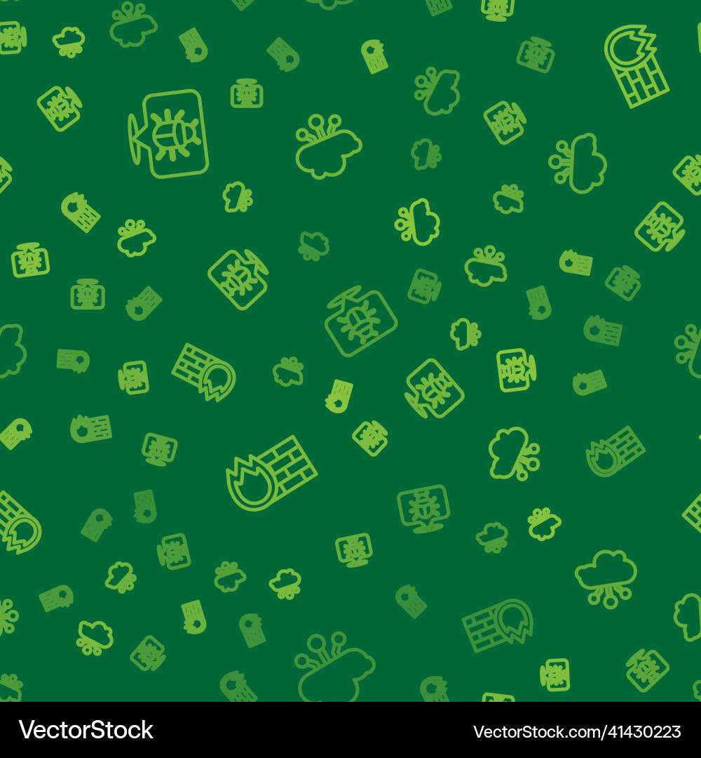 Set line system bug firewall security wall Set line system bug firewall security wall vector image