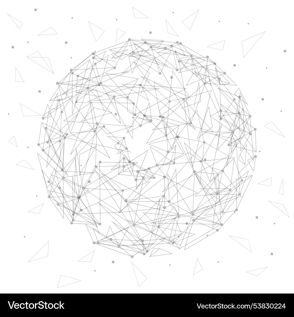 Abstract globe of lines and dots connection vector image