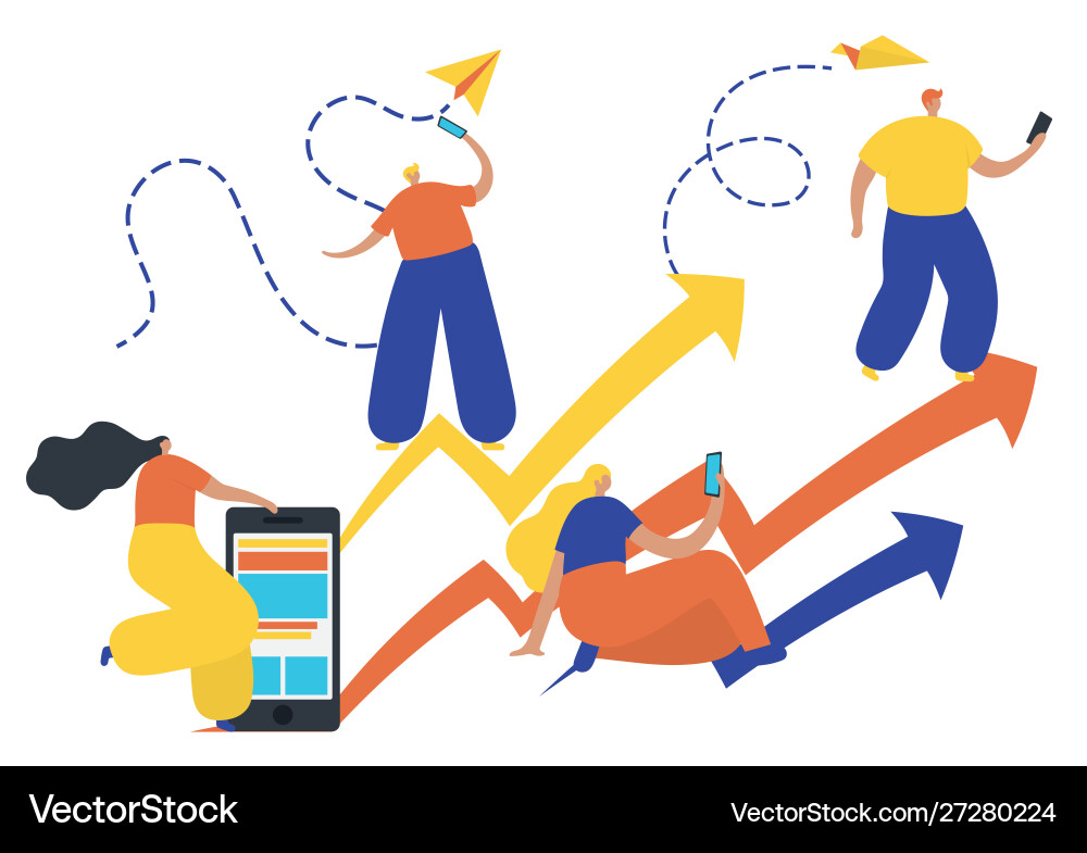 Business people concept success reaching Business people concept success reaching vector image
