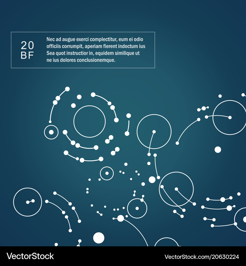 Connected Circles Abstract Background Vector Image