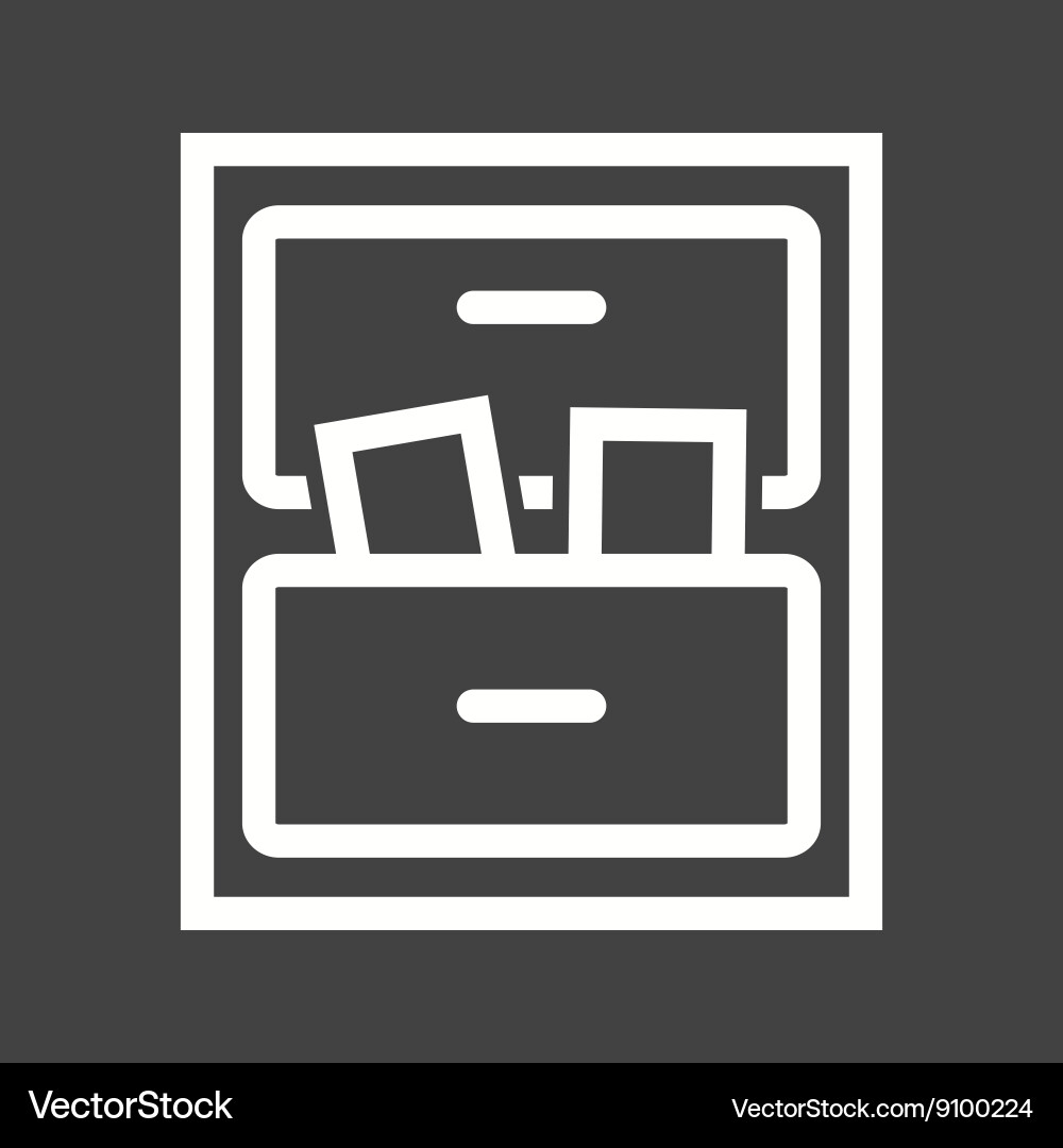 Files in drawer vector image
