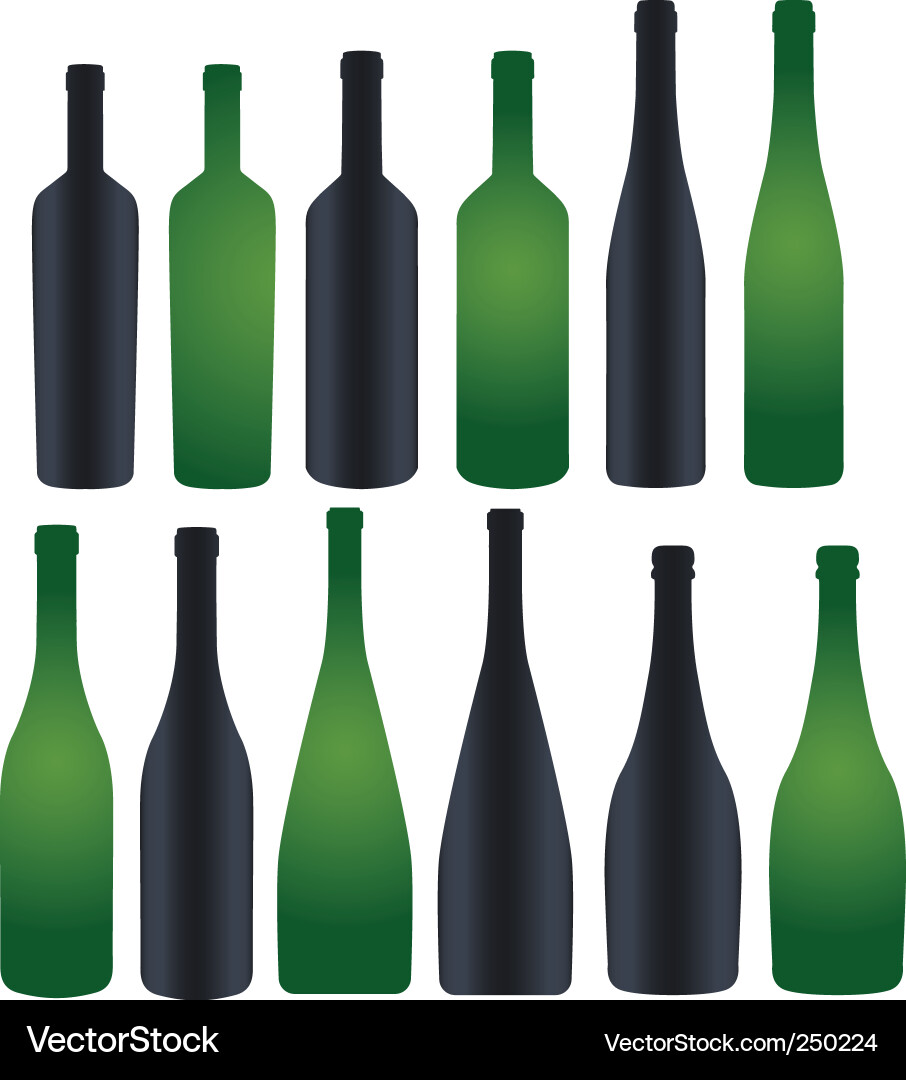 Flasche Silhouetten Vektorbild