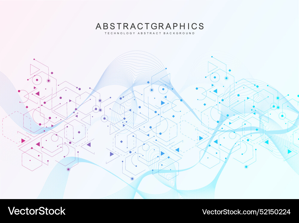 Geometric abstract background with connected line Geometric abstract background with connected line vector image