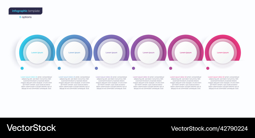 Gradient minimalistic infographic template Gradient minimalistic infographic template vector image