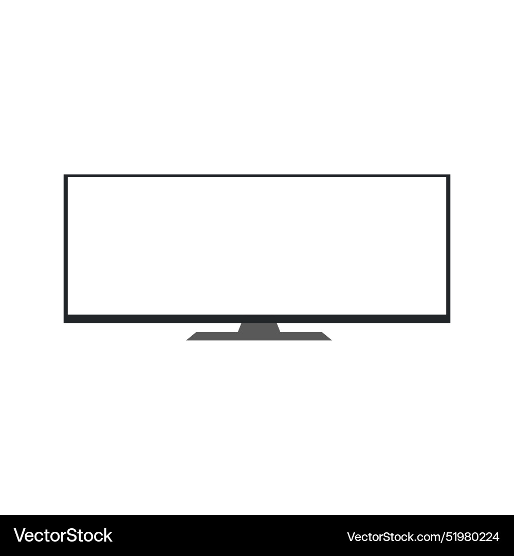 Monitor icon in flat style with background vector image