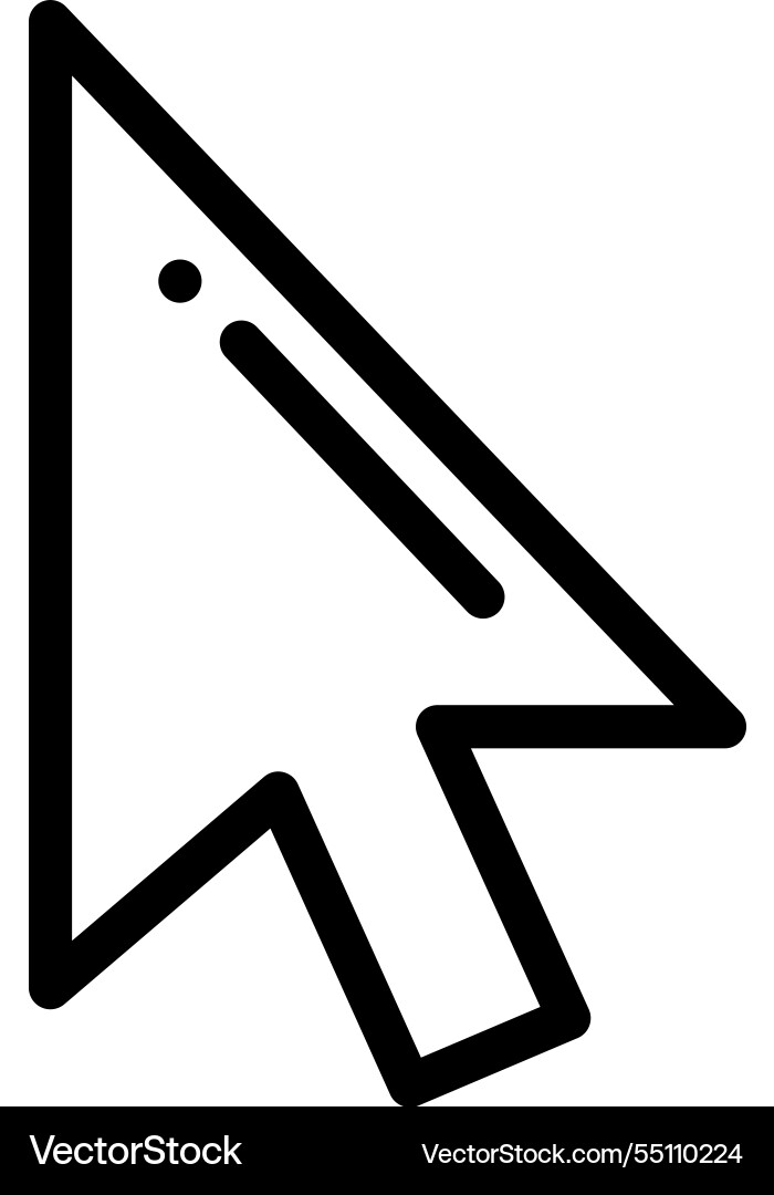 Mouse icon thin linear style design isolated vector image