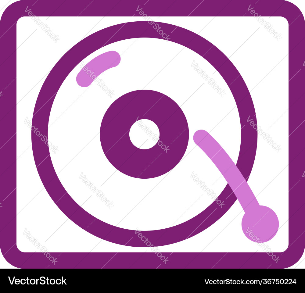 Old record player on a white background Vector Image