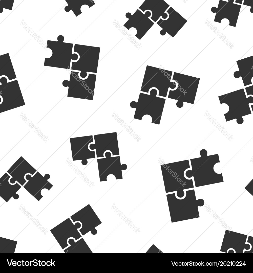 Puzzle compatible icon seamless pattern vector image