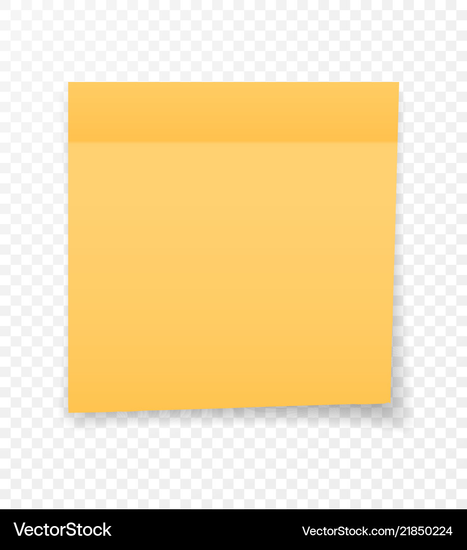 Sticky paper note with shadow effect blank color Sticky paper note with shadow effect blank color vector image