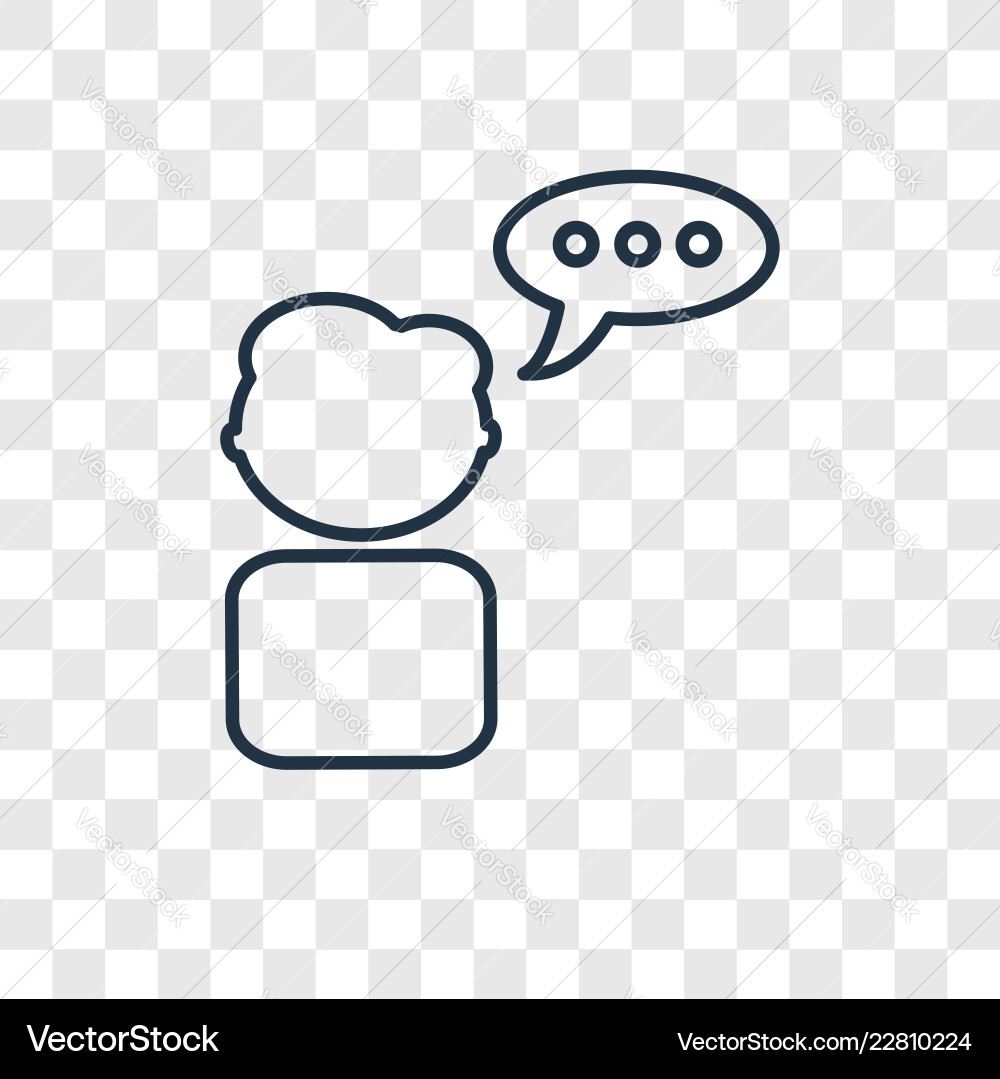 User concept linear icon isolated on transparent Vector Image