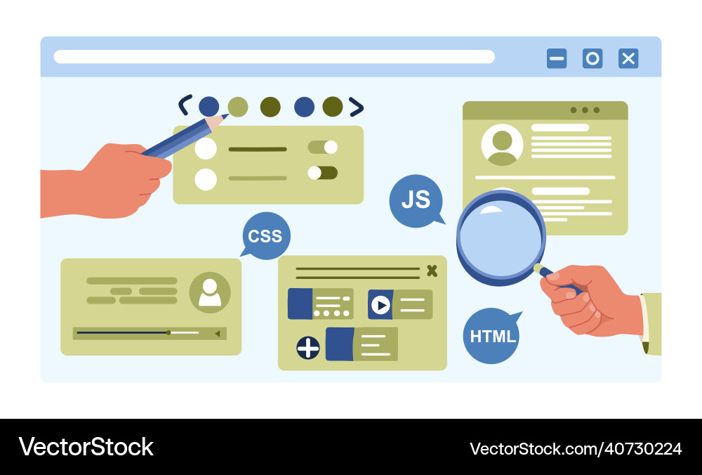 Working on website Working on website vector image