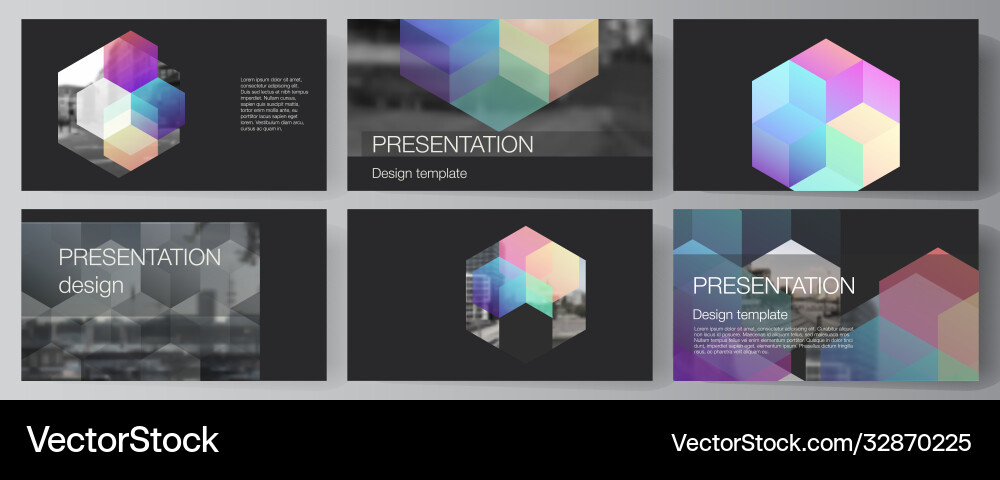 Abstract Presentation Slides Vector Image