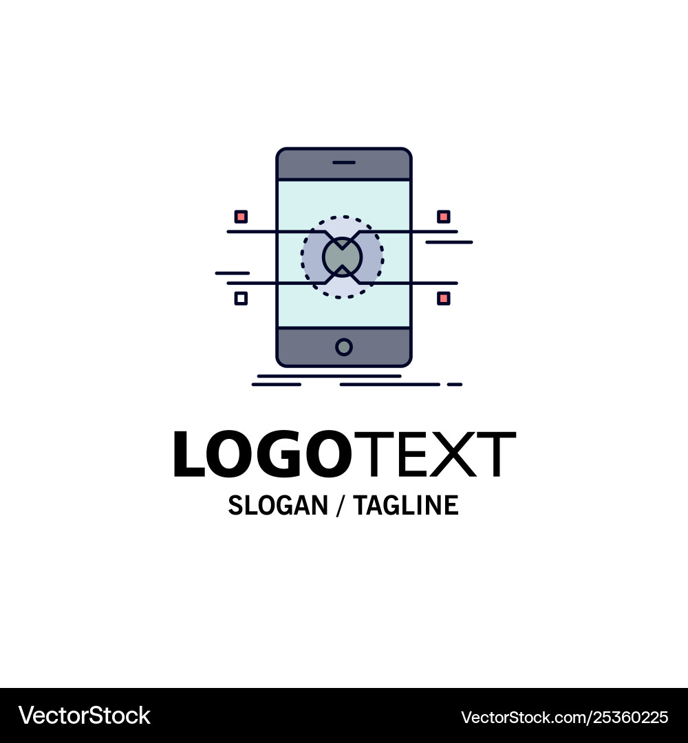 Api interface mobile phone smartphone flat color Api interface mobile phone smartphone flat color vector image