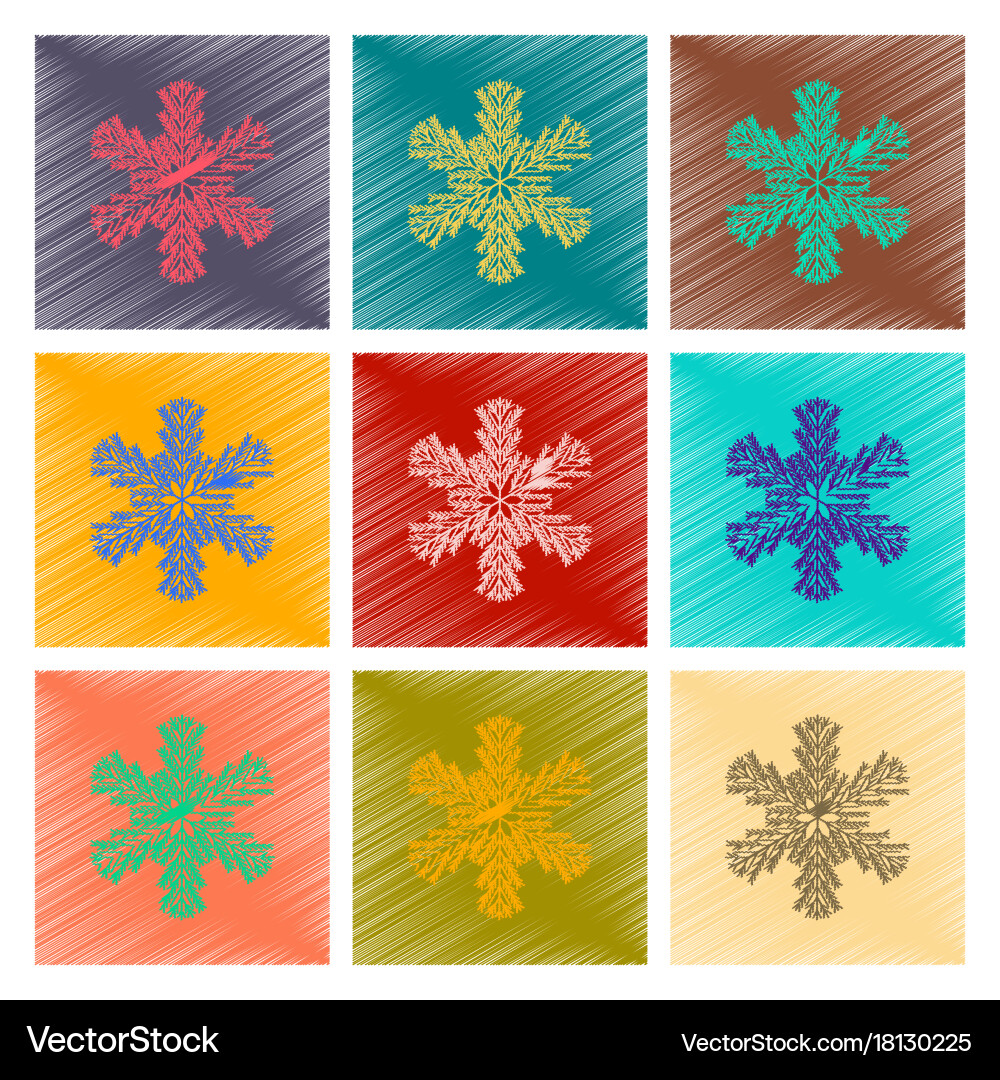 Assembly flat shading style snowflake Vector Image