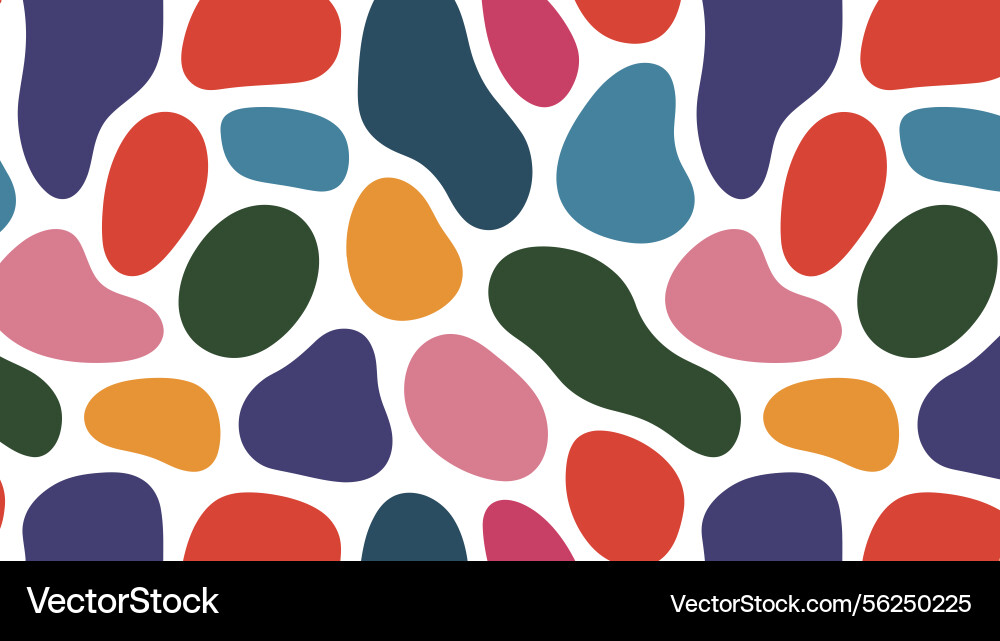 Colorful abstract blob pattern vector image