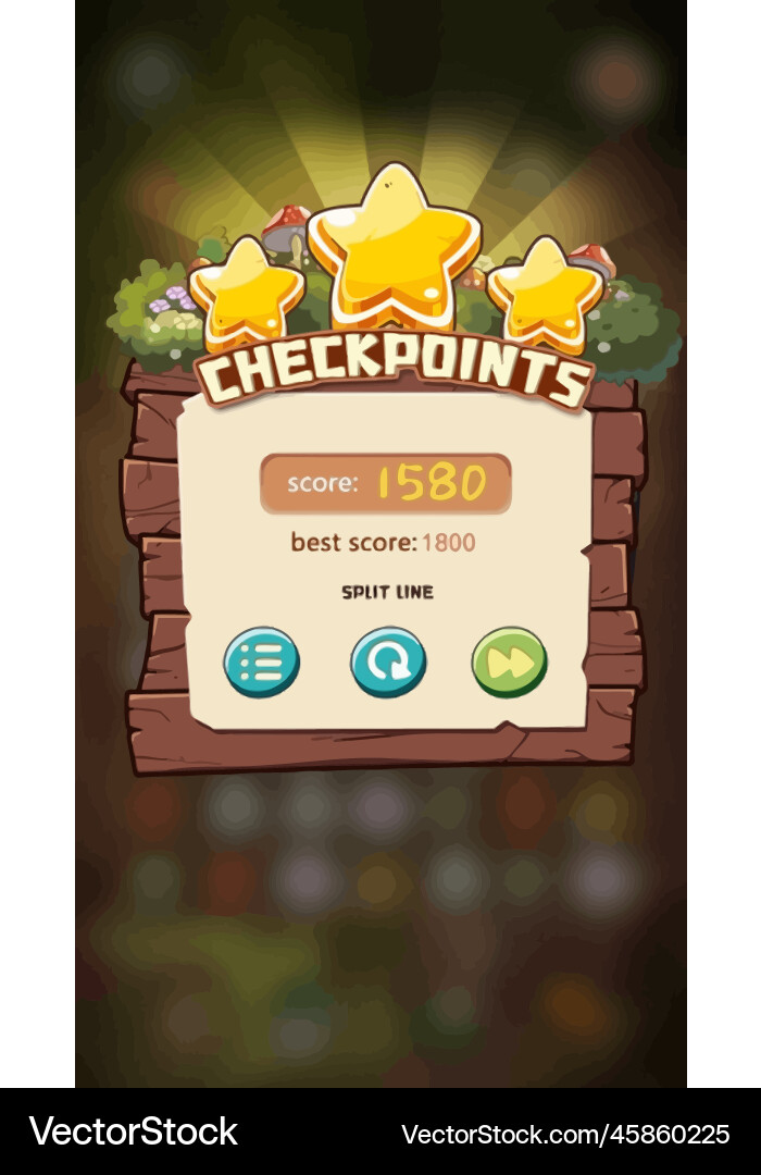 Komplettes Set von Level-Taste Spiel ui Pop-up-Symbol vektorbild