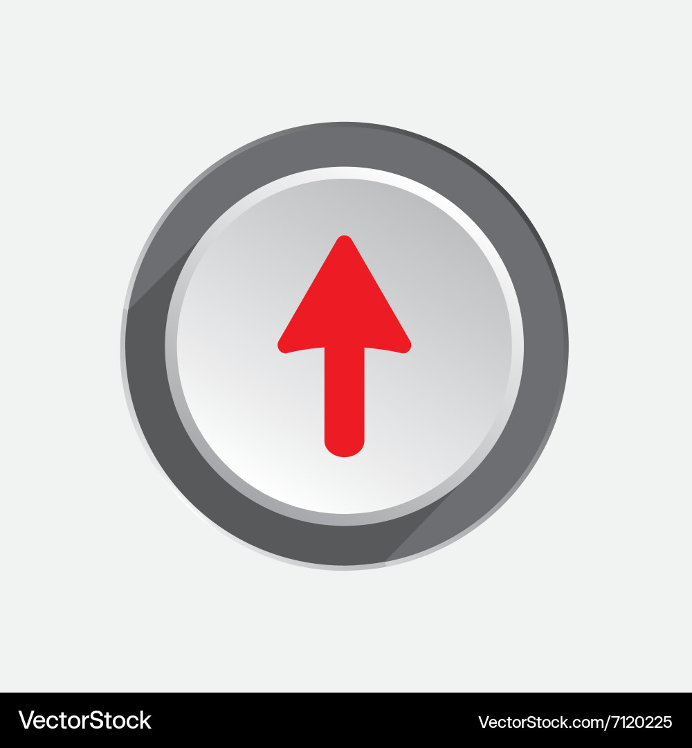 Pointer icon move cursor sign guide symbol red vector image