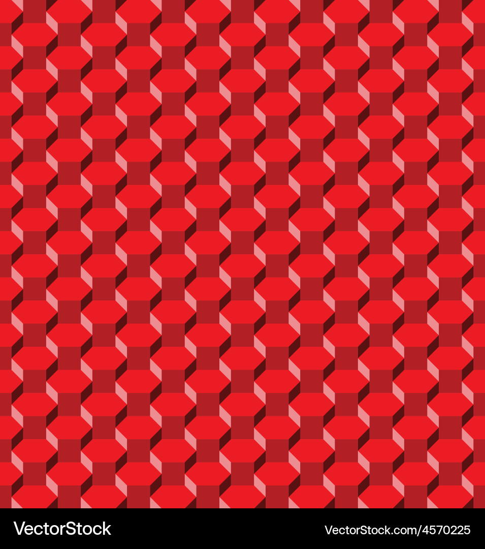 Red Hexagon Pattern Vector Image