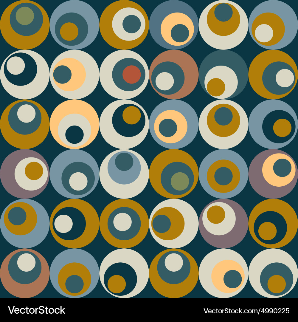 Retro circle seamless pattern Vector Image