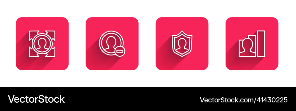 Set line head hunting create account screen user Vector Image