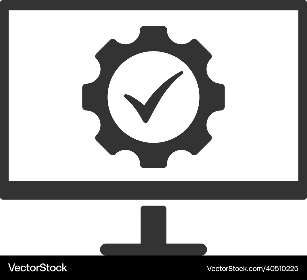 Setting complete icon design Setting complete icon design vector image