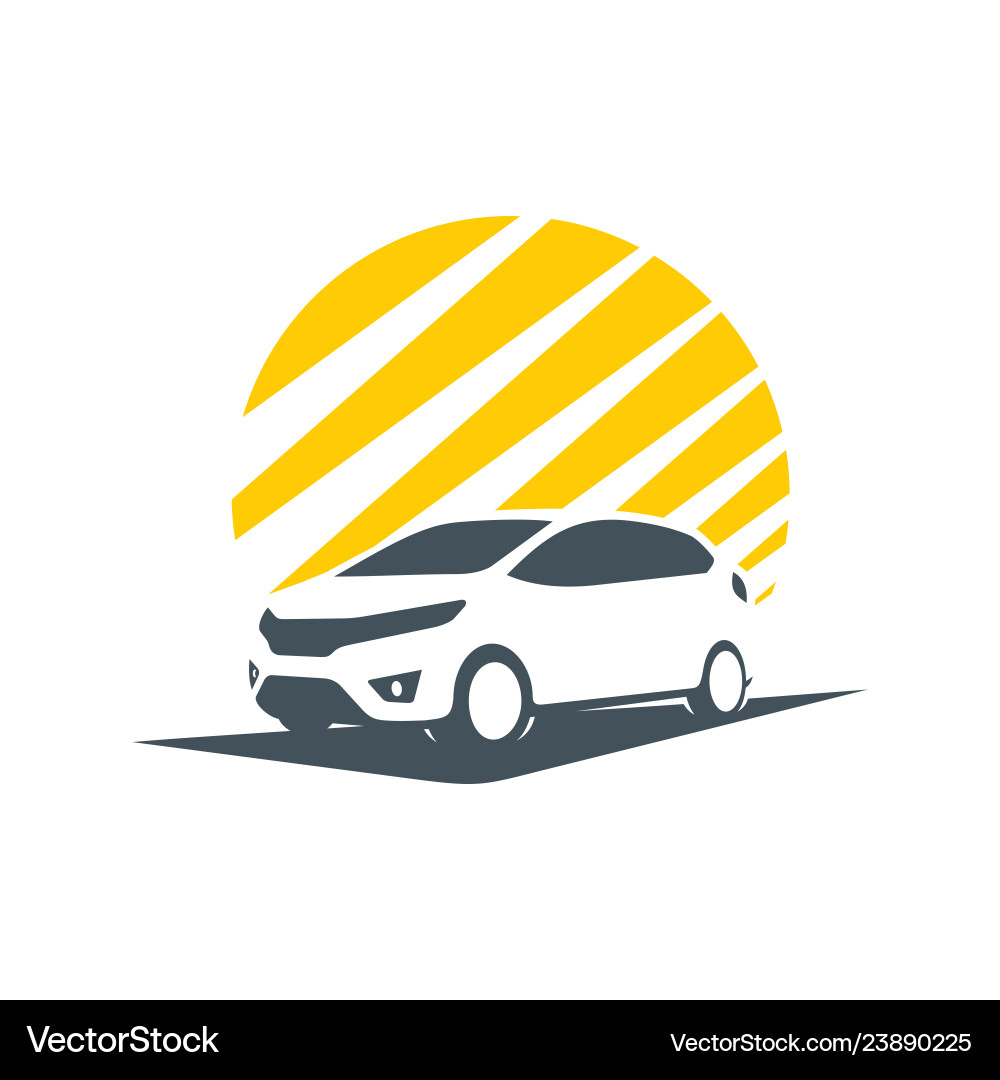 Shadow of city car Shadow of city car vector image