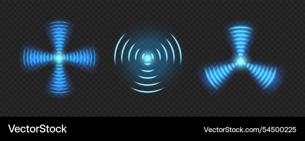 Sound spread pulse effect signals Sound spread pulse effect signals vector image
