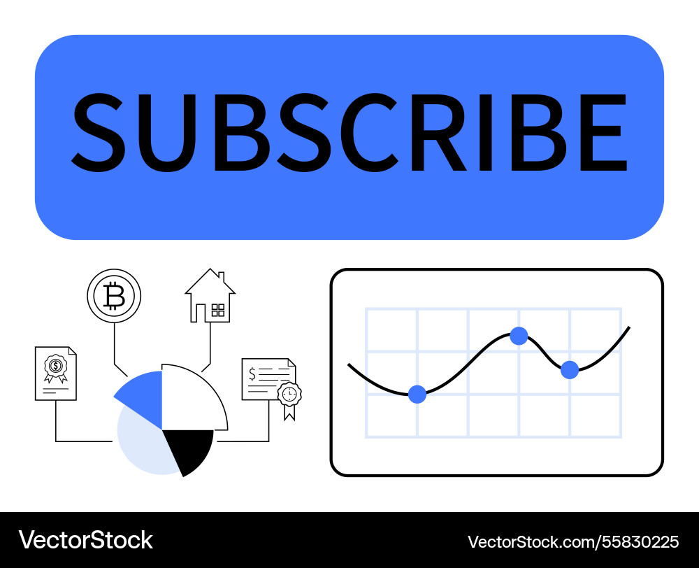 Subscription concept with charts graphs Subscription concept with charts graphs vector image