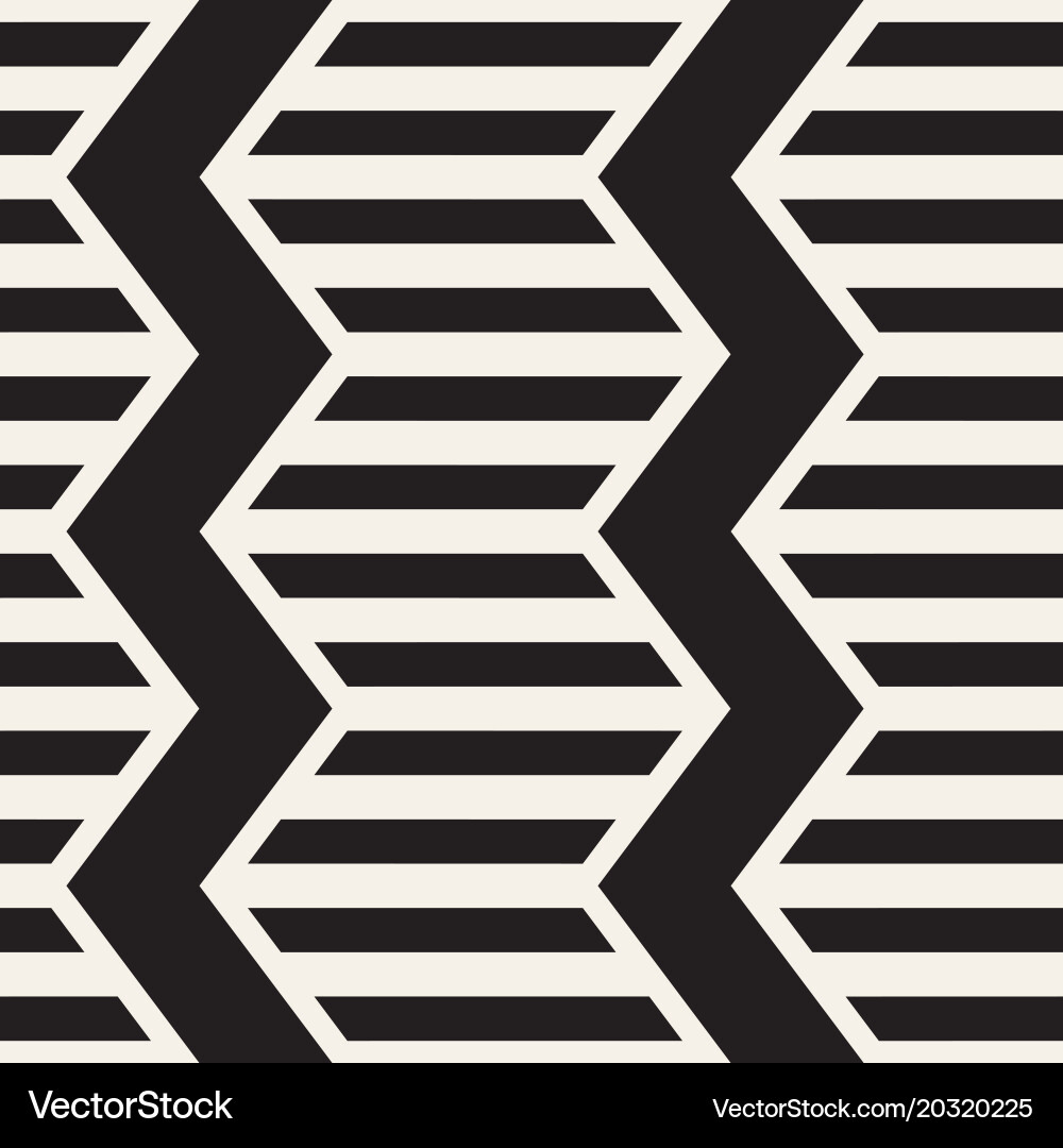 Zigzag Line Pattern - Monochrome vector image