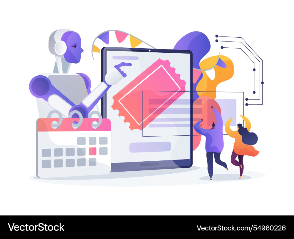 Ai-optimized live events abstract concept Vector Image
