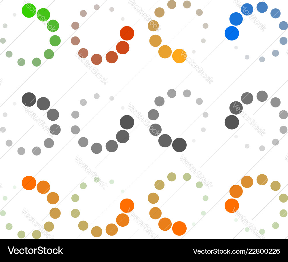 Circular round design elements preloader buffers Circular round design elements preloader buffers vector image