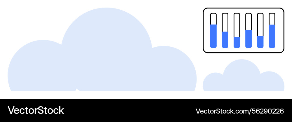 Cloud computing concept with data analytics Cloud computing concept with data analytics Vector Image