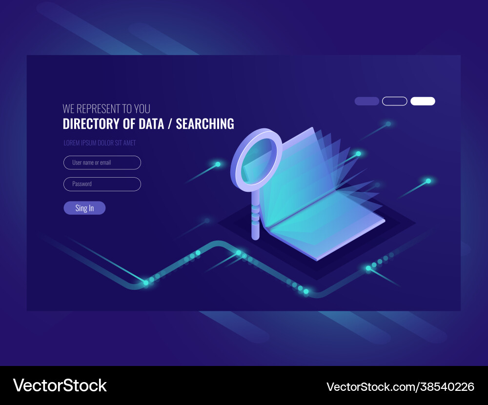 Directory data information serching result Directory data information serching result vector image