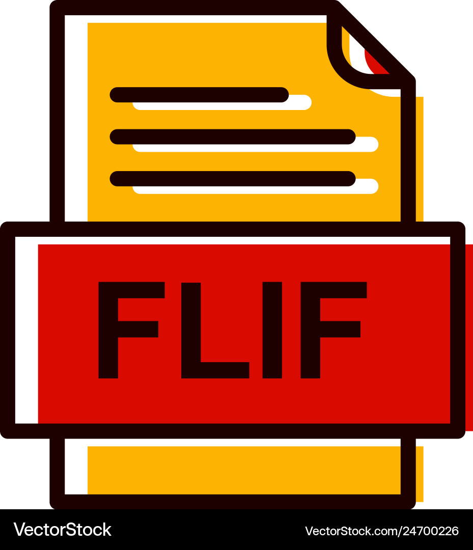 Flif file document icon vector image