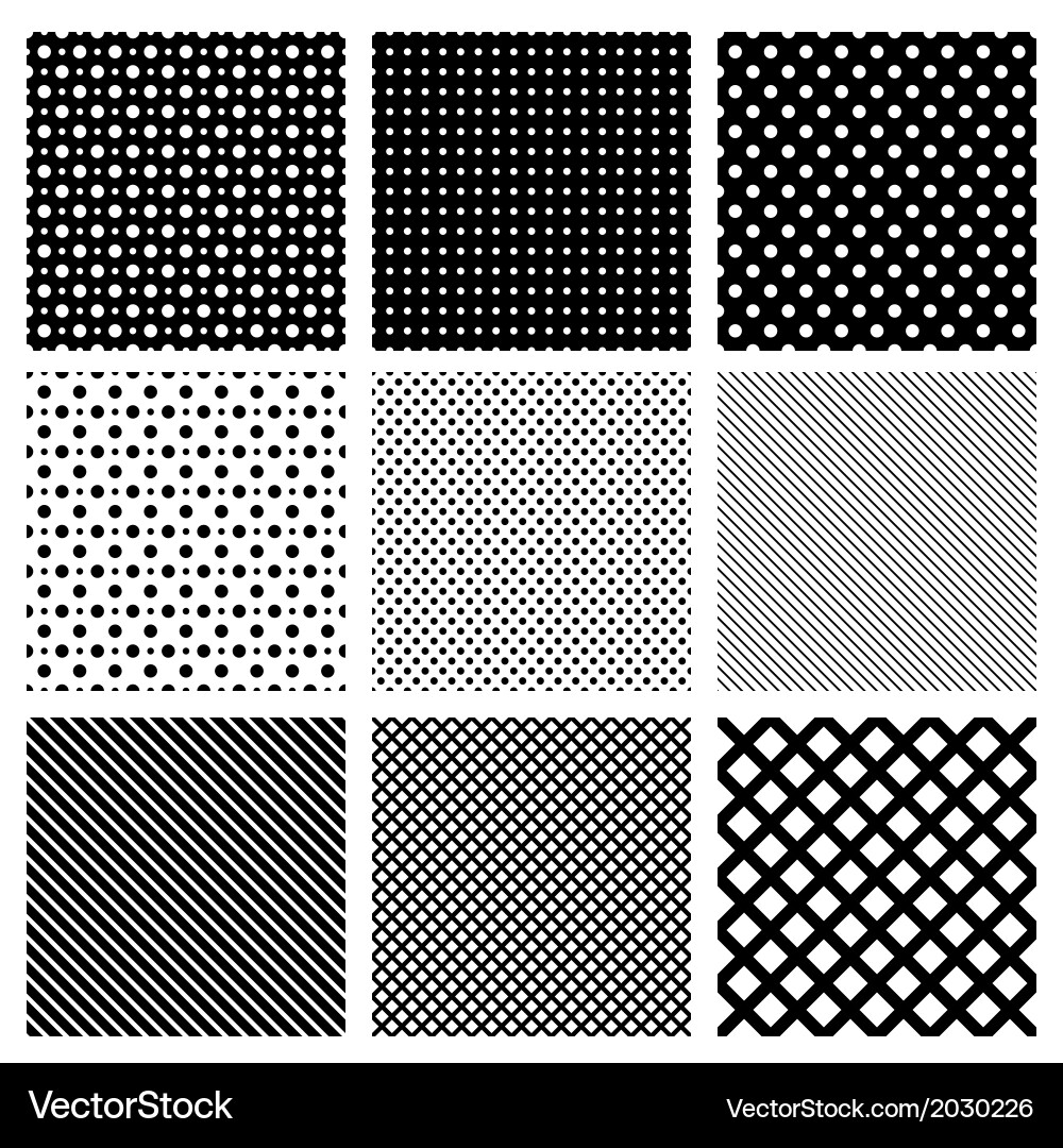 Geometric Seamless Patterns Vector Image