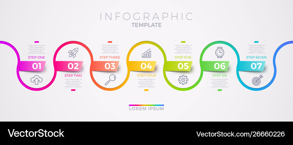 Infografisches Vorlagendesign mit Geschäftssymbolen Infografisches Vorlagendesign mit Geschäftssymbolen vektorbild