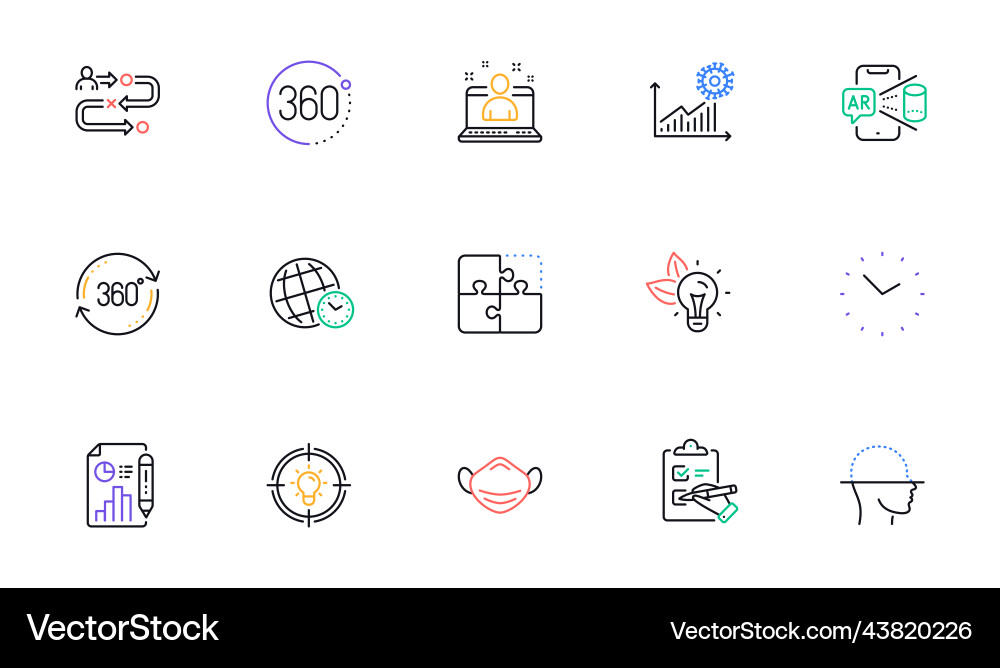 Journey path augmented reality and full rotation Journey path augmented reality and full rotation Vector Image