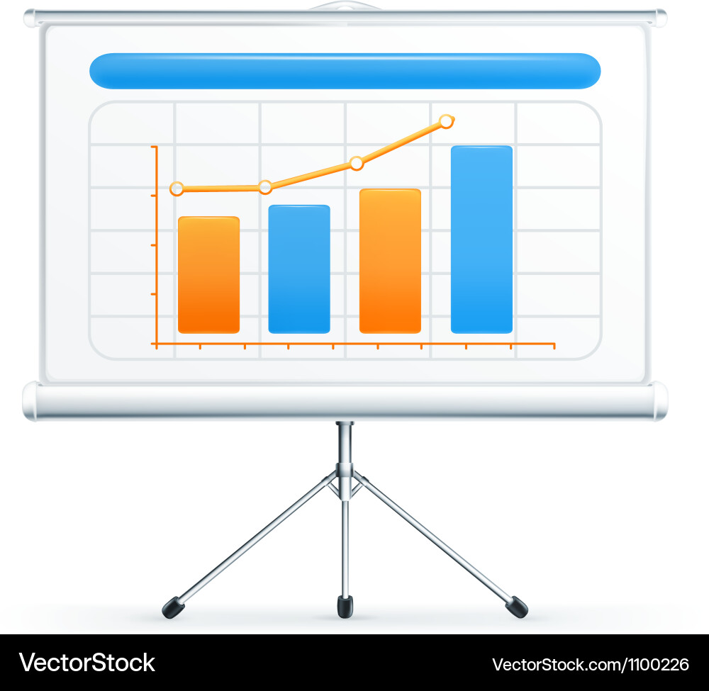 Projection Screen Display Vector Image