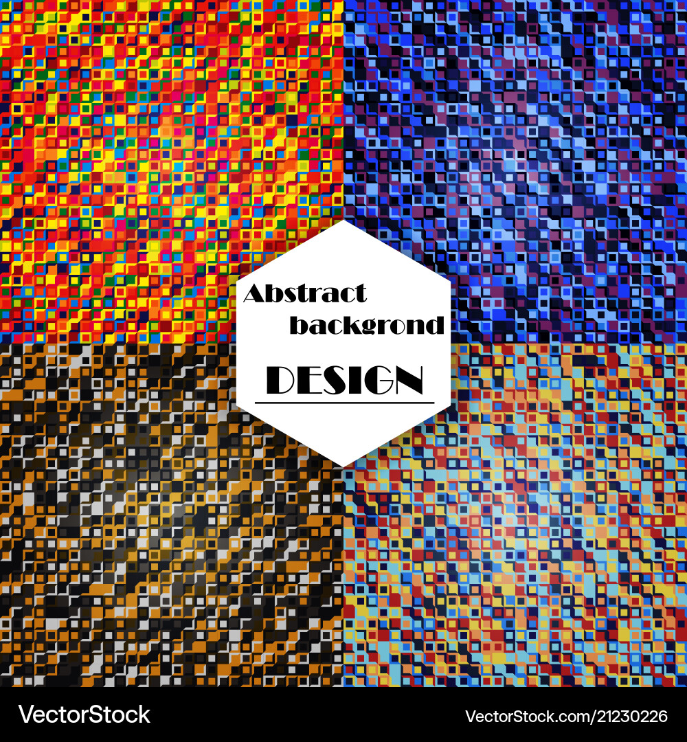 Set of abstract triangle pattern background Set of abstract triangle pattern background vector image