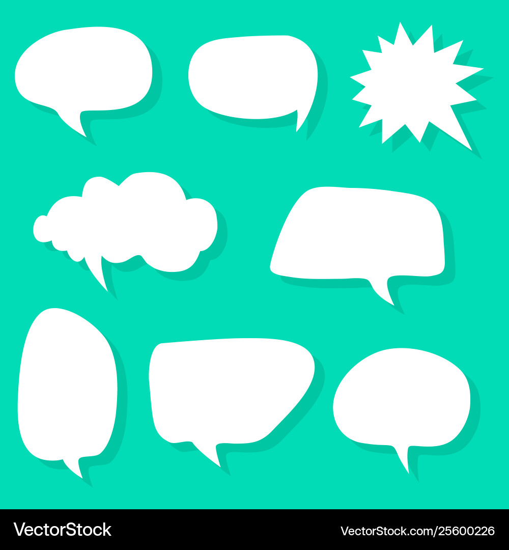 Speech bubble variation set vector image