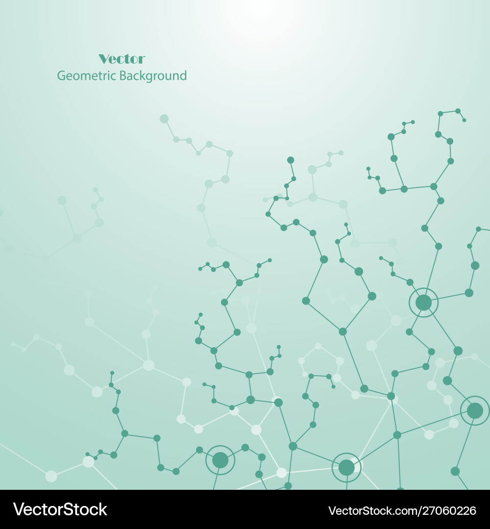 Technical abstract background with connecting dots vector image