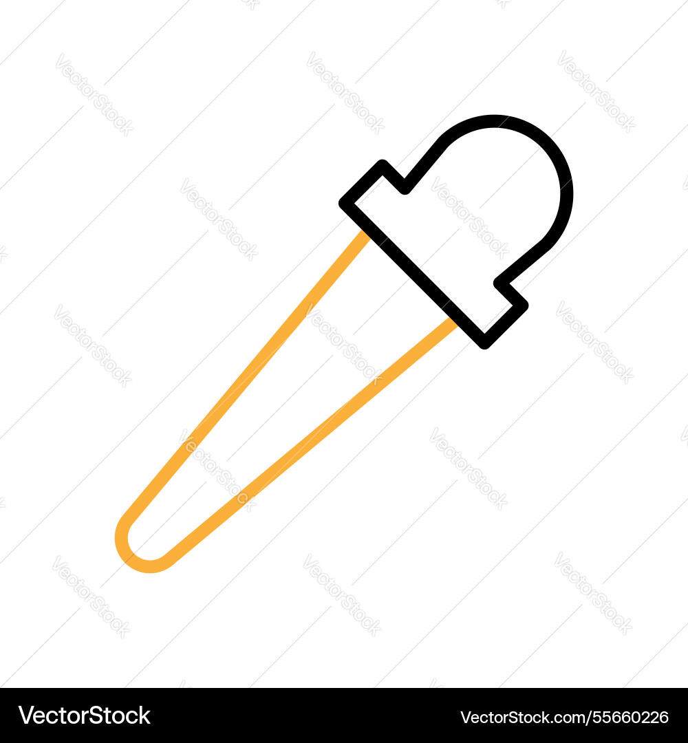 Two color picker tool graphics design icon flat Vector Image