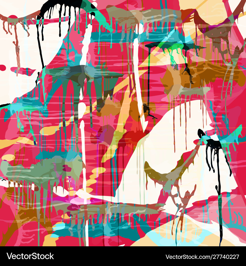 Abstract color pattern in graffiti style quality Vector Image