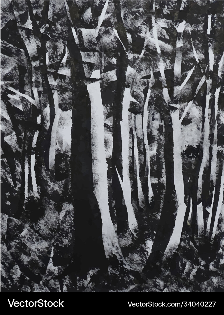 Abstract forest an ink graphic drawing Abstract forest an ink graphic drawing vector image