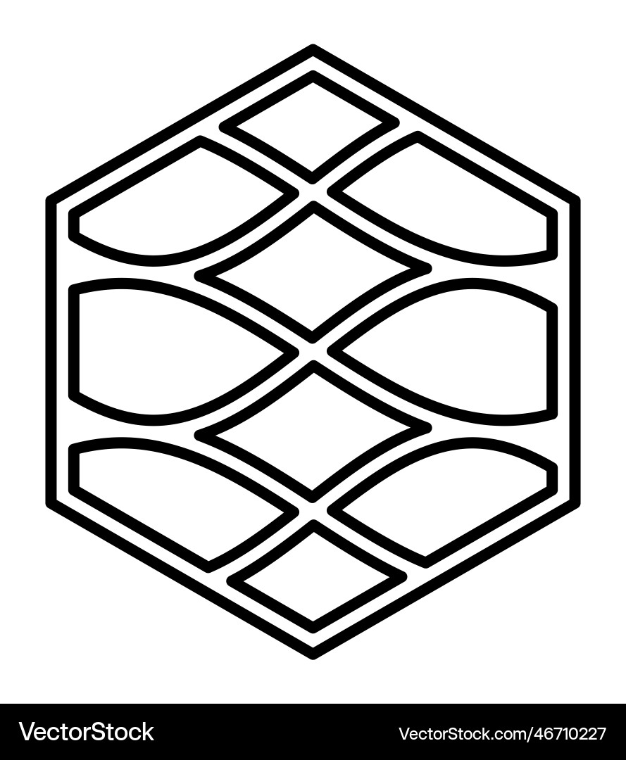 Abstract hexagon figure Royalty Free Vector Image