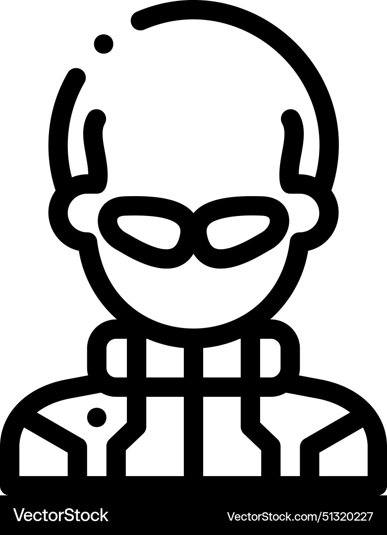 Alien icon thin linear style design isolated Alien icon thin linear style design isolated vector image