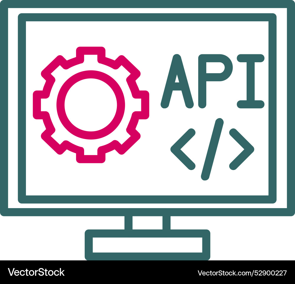 Api icon design vector image