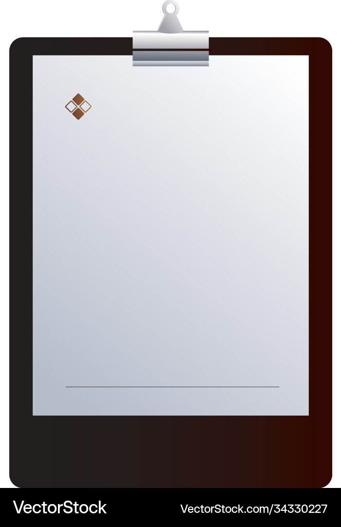 Clipboard with sheets paper and folder vector image